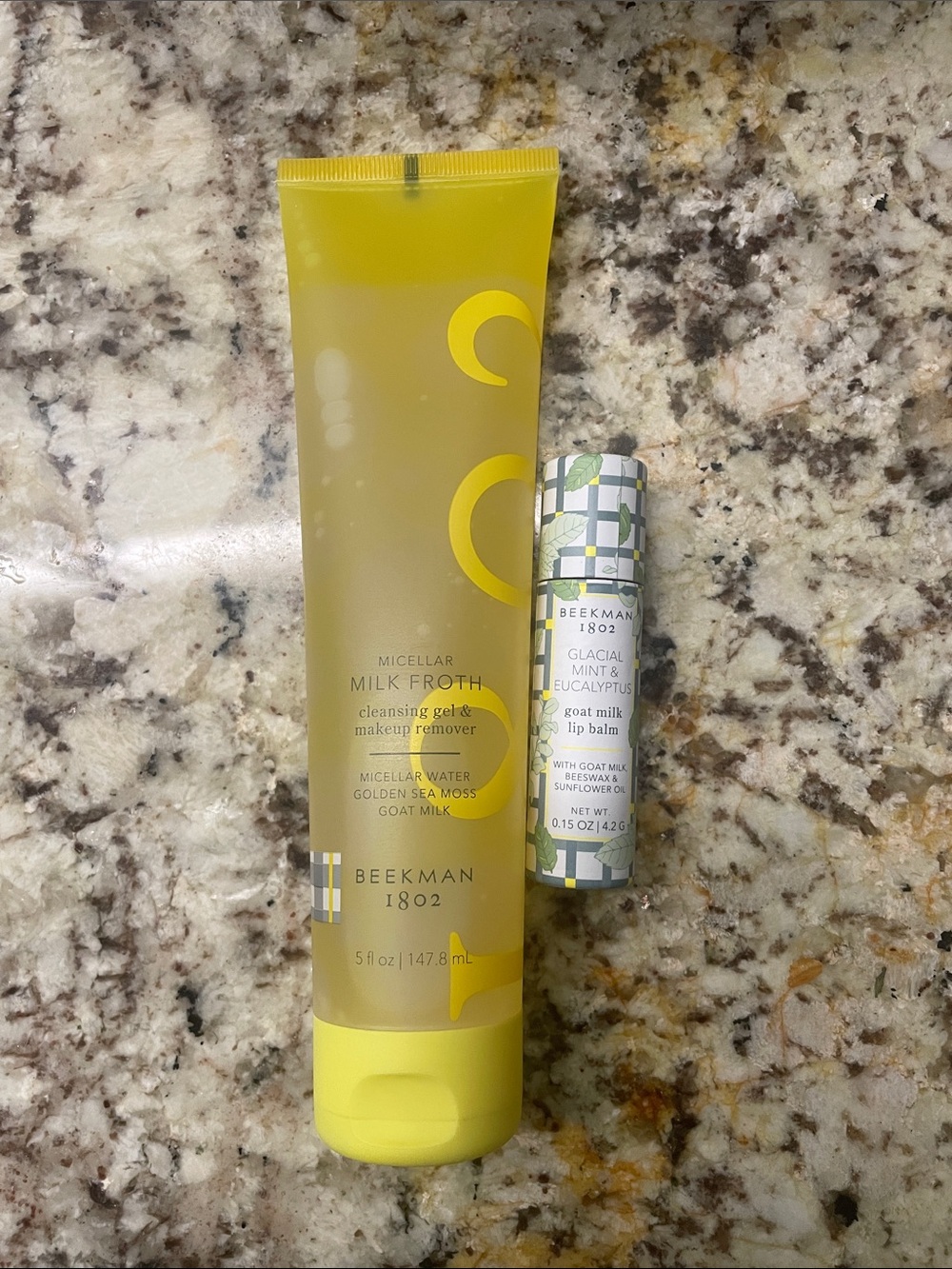 Beekman 1802 Micellar Milk Froth & lip balm skincare bundle new & sealed